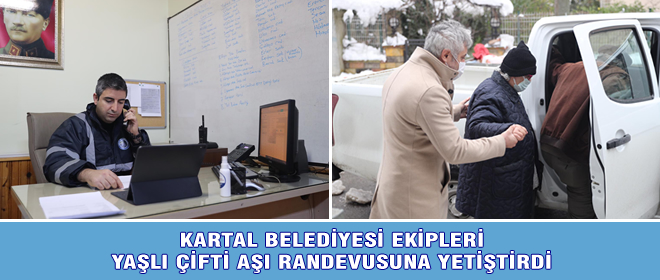 YAŞLI ÇİFTİ AŞI RANDEVUSUNA YETİŞTİRDİLER