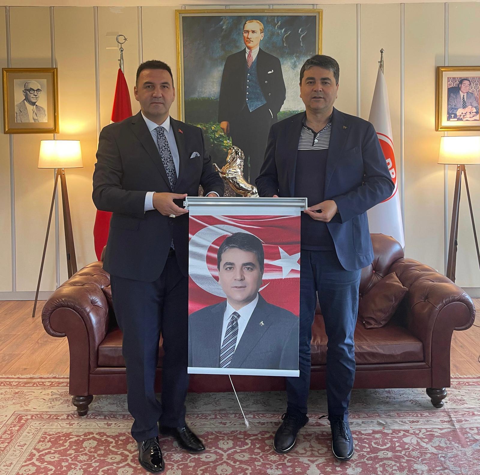 TÜMKON Heyetinden Demokrat Parti Genel Başkanı Gültekin Uysal’a Ziyaret